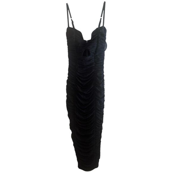 Nookie Romee Ruched Midi Dress in Black Size XS - Picture 2 of 7